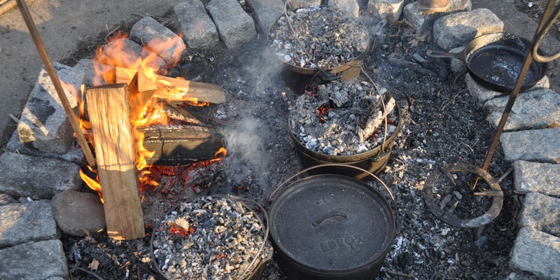 Open Hearth Waffle Making