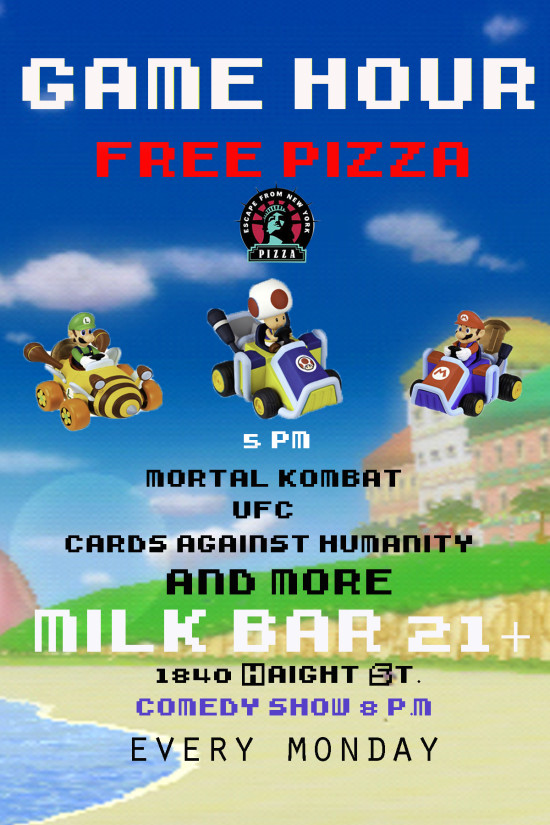 Game Hour: Free Pizza, Games & Comedy Night