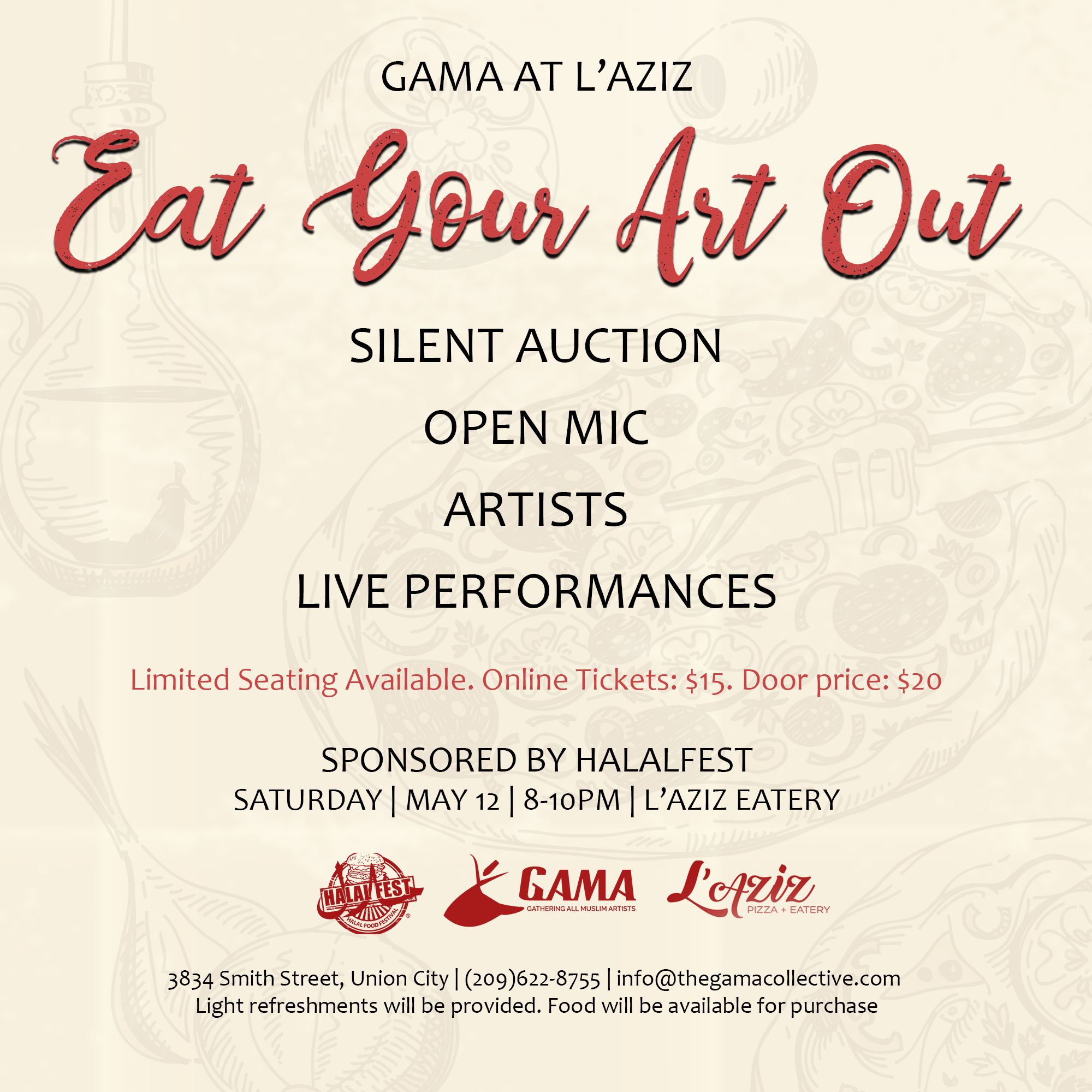 GAMA at L'Aziz: Eat Your Art Out