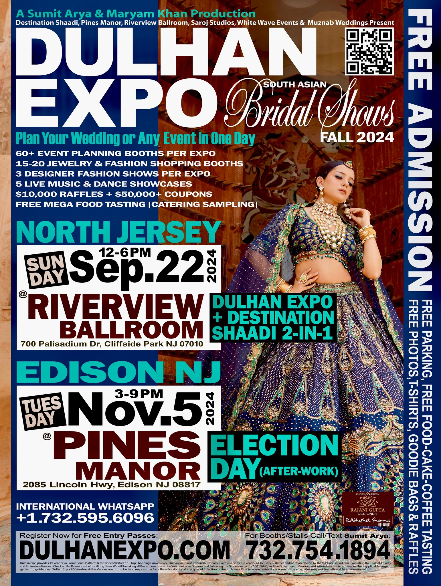 DulhanExpo Sept.22 (Sun.12-6pm) @ Riverview Ballroom, Cliffside Park, NJ • Free Admission: DulhanExpo.com DulhanExpo Sept.22 (Sun.12-6pm) @ Riverview Ballroom, Cliffside Park, NJ • Free Admission: DulhanExpo.com