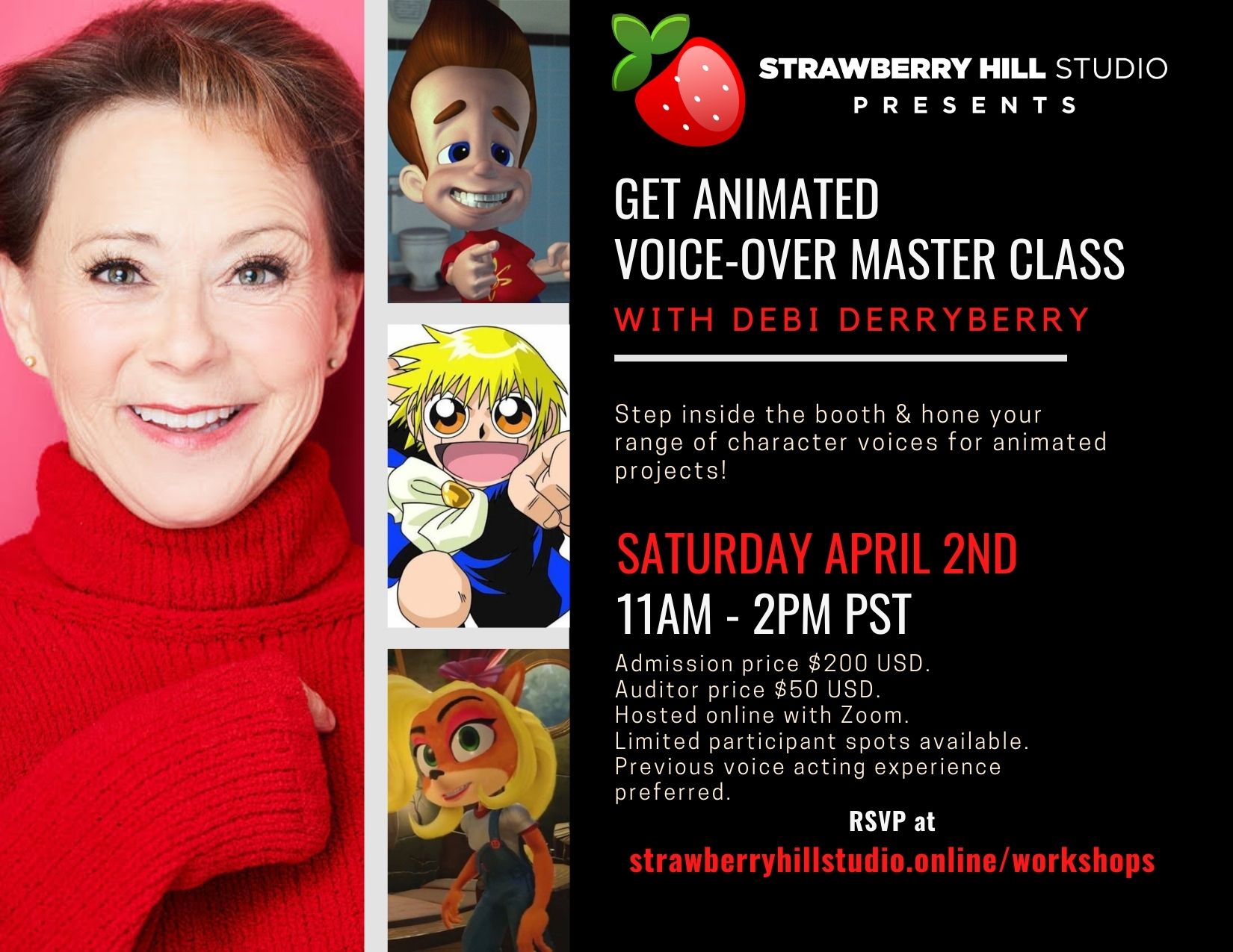 Get Animated Voice-Over Master Class w/ Debi Derryberry