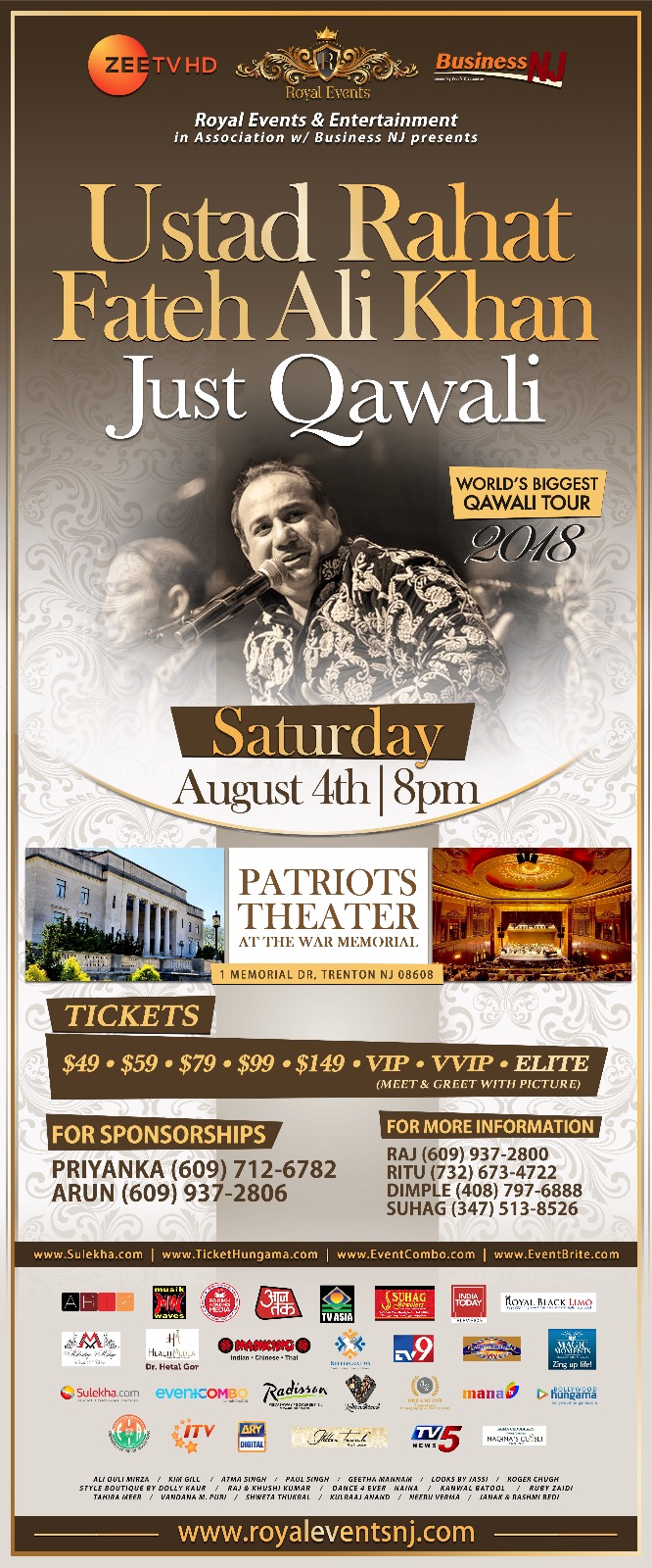 RAHAT FATEH ALI KHAN LIVE IN CONCERT - New Jersey RAHAT FATEH ALI KHAN LIVE IN CONCERT - New Jersey