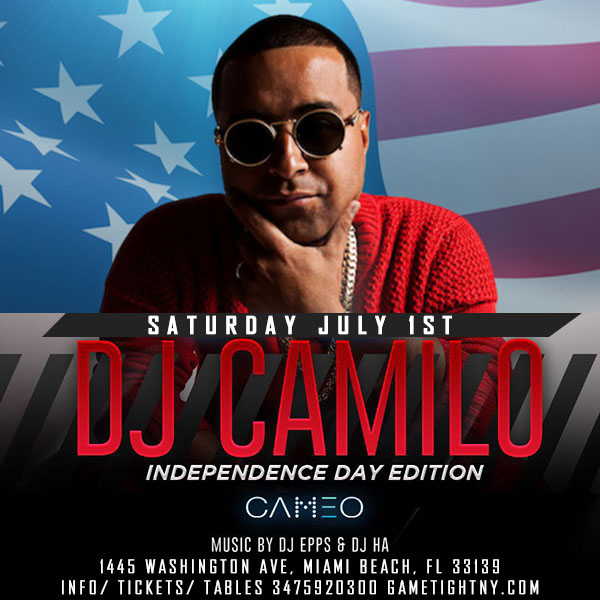 Dj Camilo at Cameo Nightclub Miami July 4th Weekend Dj Camilo at Cameo Nightclub Miami July 4th Weekend