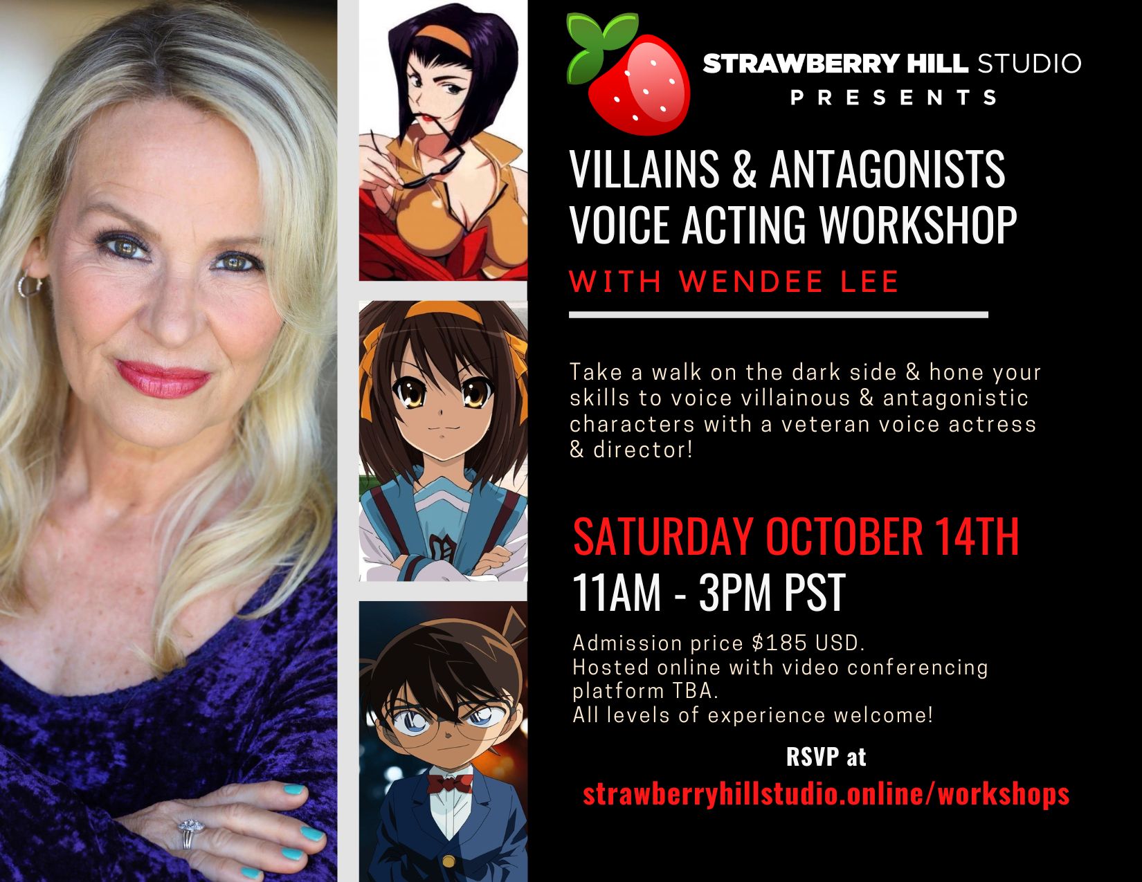 Villains & Antagonists Voice Acting Workshop w/ Wendee Lee