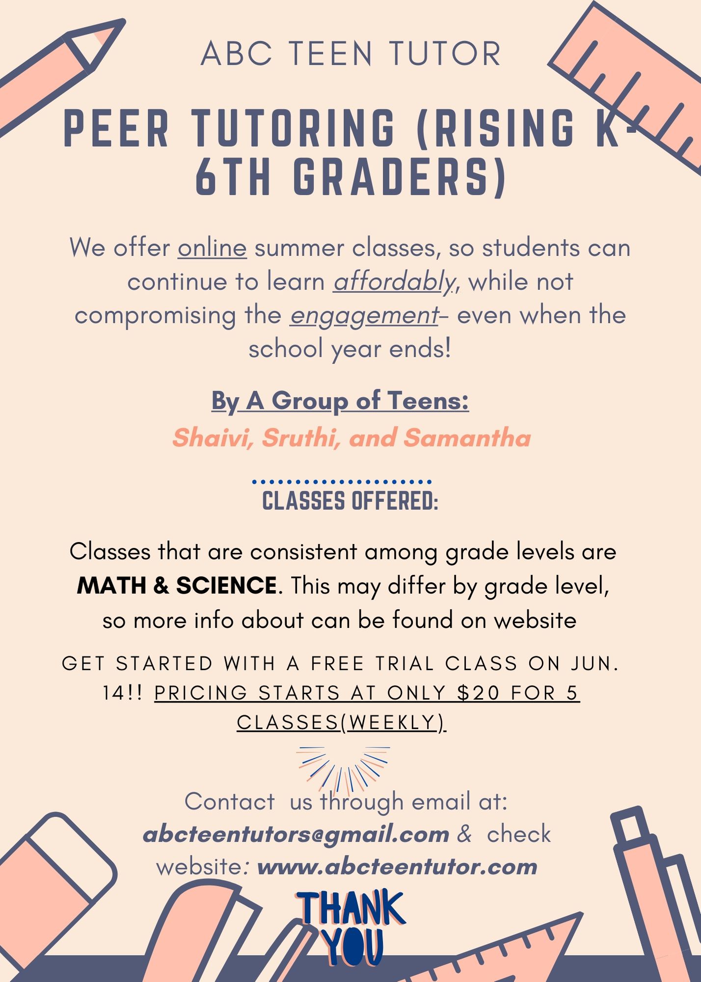 5-6th Grade  Math Summer camp