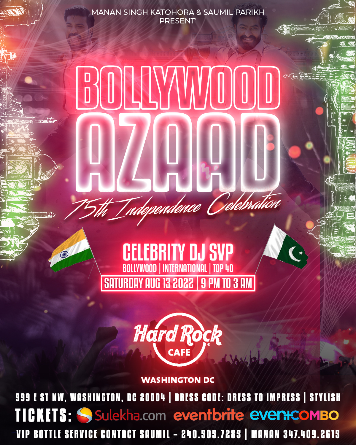 Manan Singh KATOHORA Presents' -- "Bollywood AZAAD" -- BIGGEST 75th Independence Celebration EVENT IN DC