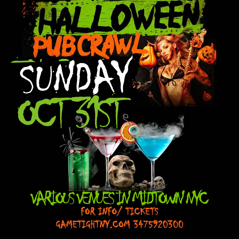 NYC Halloween Pub Crawl 2021 only $15