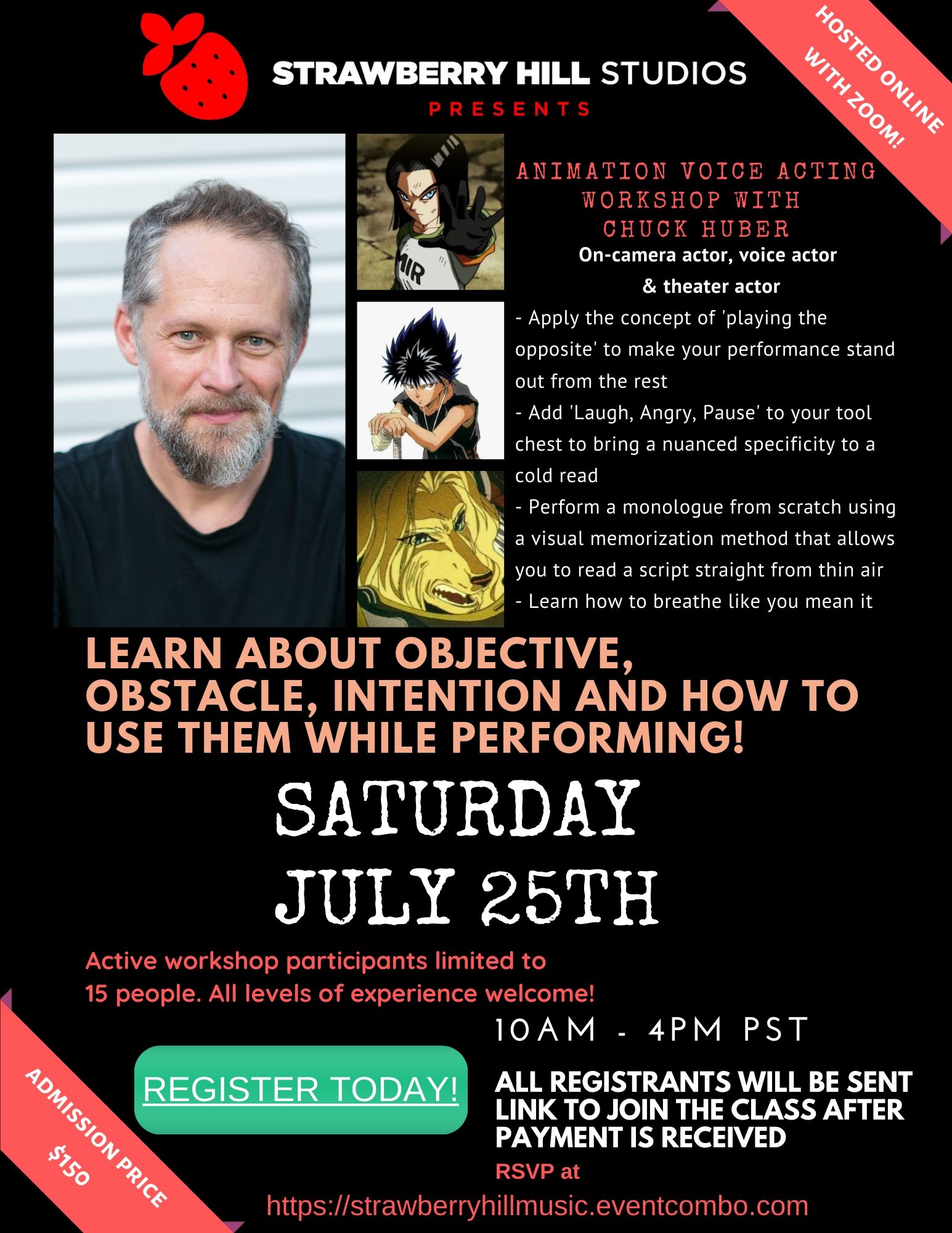 Animation Voice Acting Workshop w/ Chuck Huber