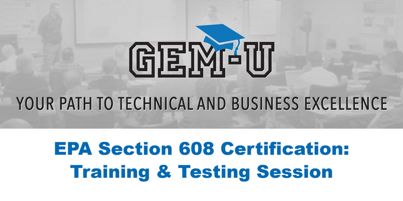 EPA Section 608 Training & Testing