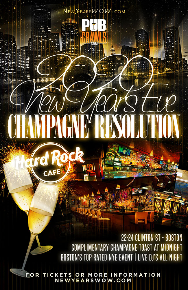"Champagne Resolution" New Years Eve at Hard Rock Boston (Faneuil Hall)