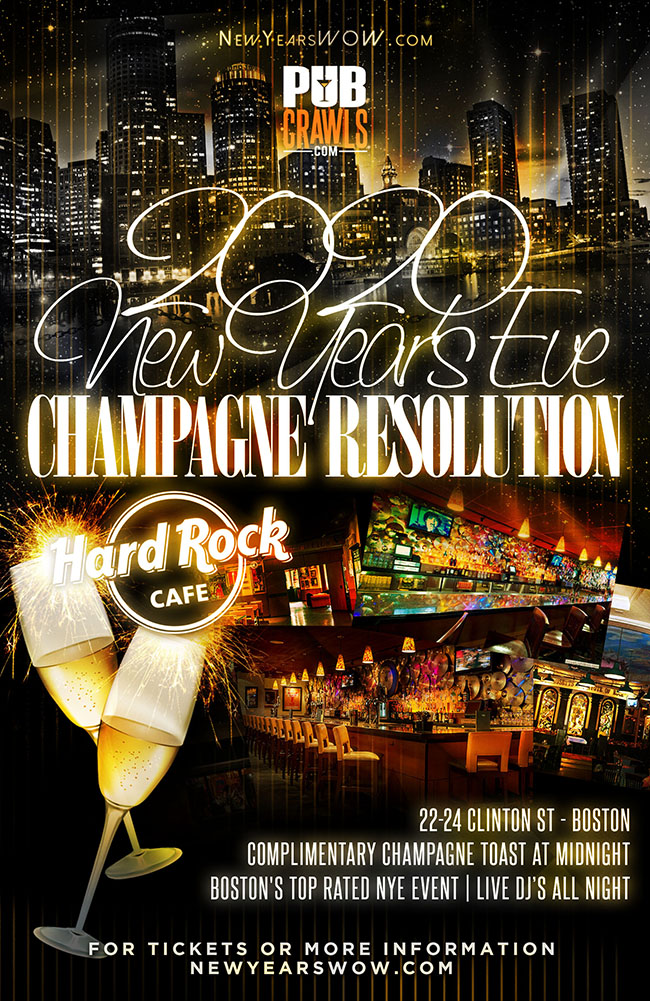 "Champagne Resolution" New Years Eve at Hard Rock Boston (Faneuil Hall) "Champagne Resolution" New Years Eve at Hard Rock Boston (Faneuil Hall)