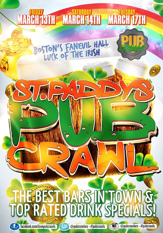 Boston St Paddy's "Luck of the Irish" Pub Crawl (Faneuil Hall) Boston St Paddy's "Luck of the Irish" Pub Crawl (Faneuil Hall)
