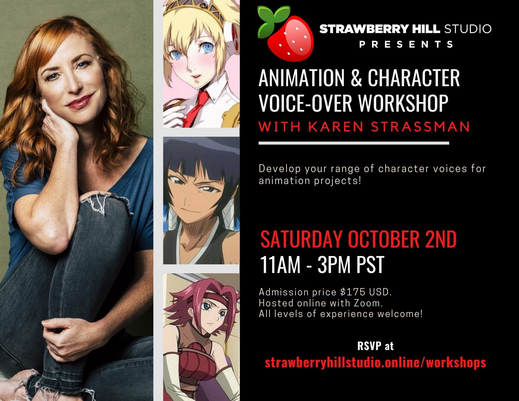 Animation & Character Voice-Over Workshop w/ Karen Strassman