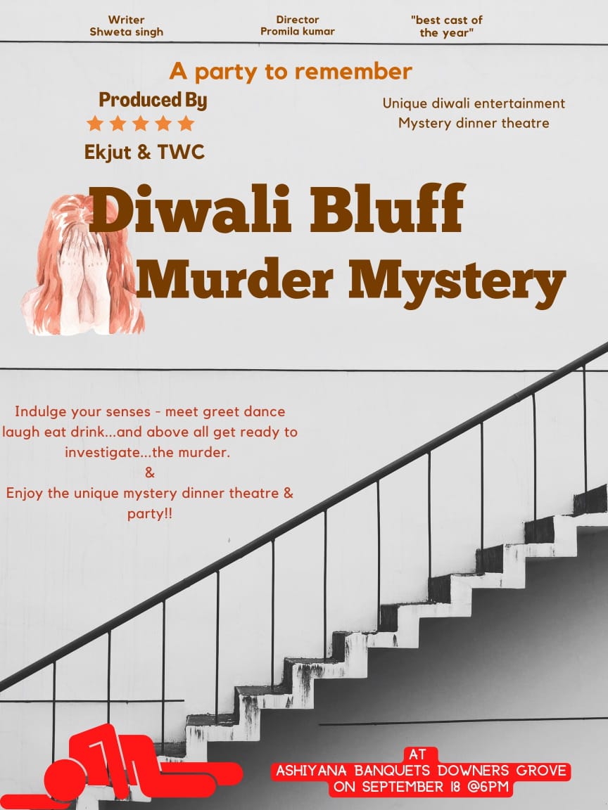 Ekjut Theater created a new event. Follow the event here Diwali Bluff - A Murder Mystery. <br/> <a href='https://www.eventcombo.com/e/diwali-bluff---a-murder-mystery-play-56602' target='_blank'>View Event</a>