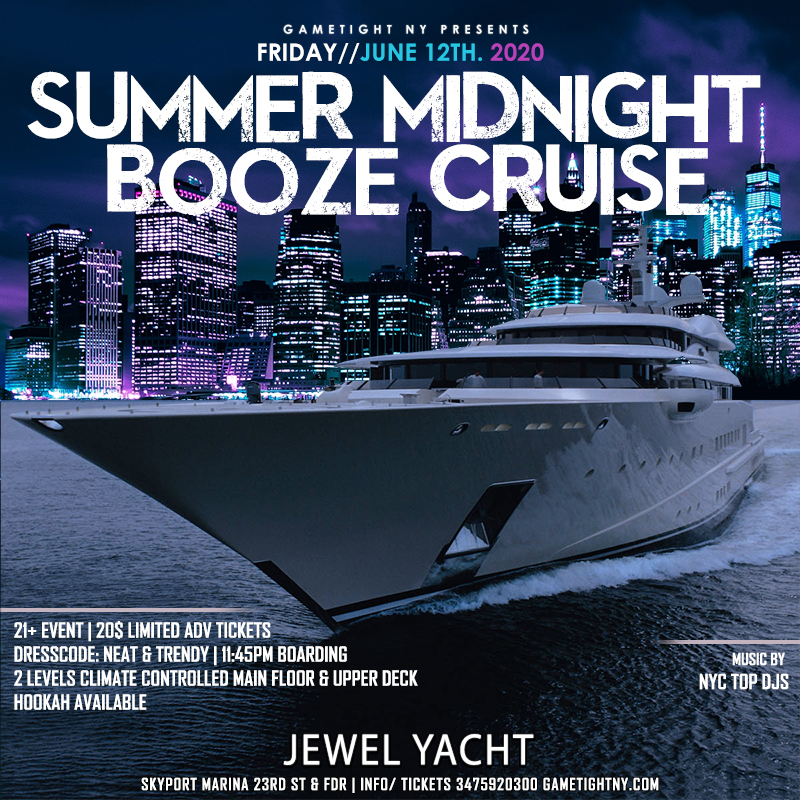 NYC Hip Hop vs. Reggae® Summer Midnight Yacht Party at Skyport Marina Jewel 