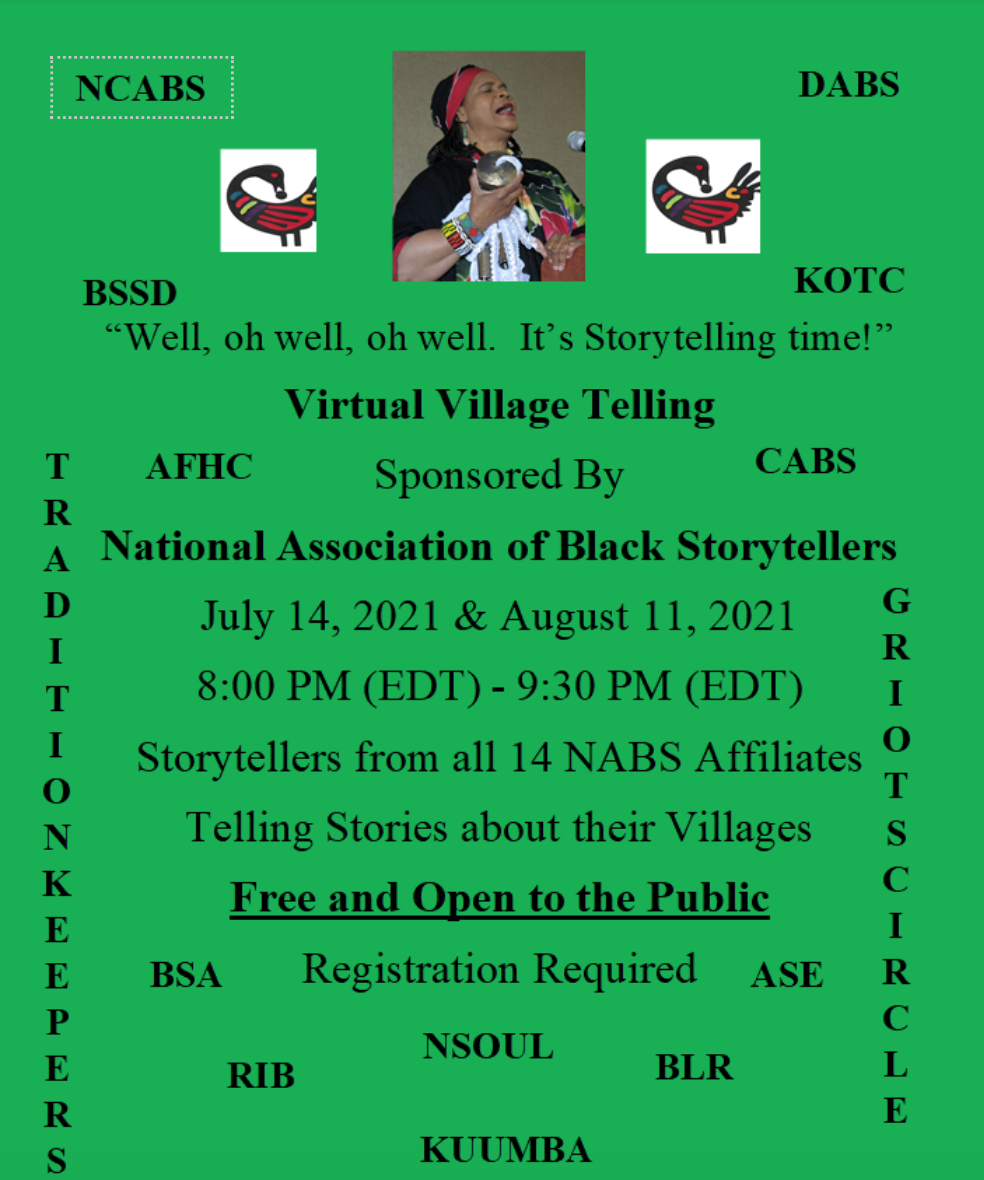National Association of Black Storytellers
2021 Virtual Village Telling Part I