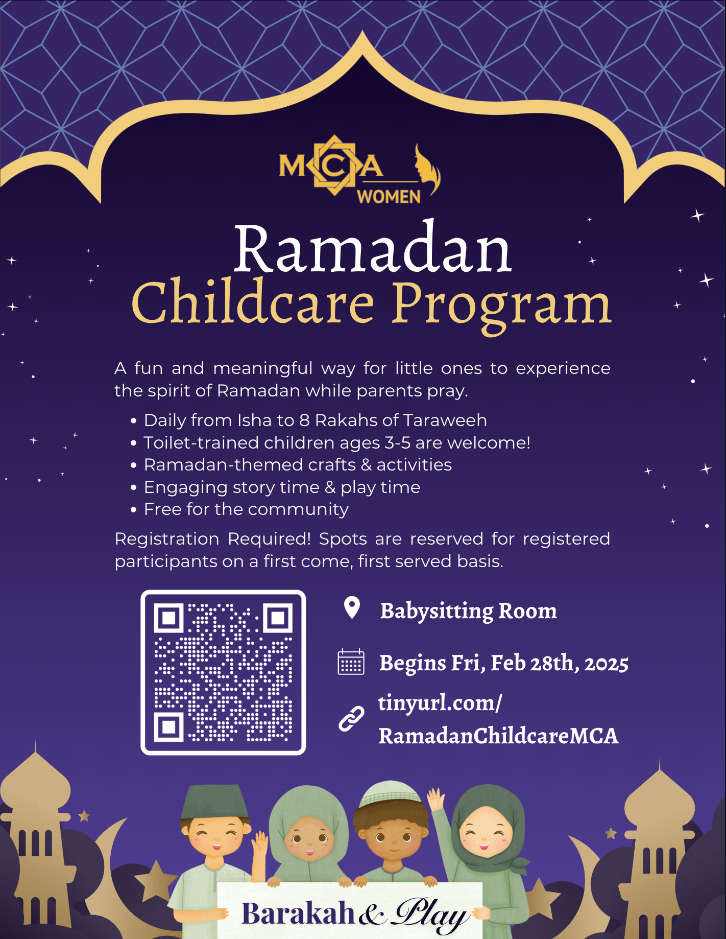 MCA 2025 Ramadan Childcare Program (3-5yr olds)