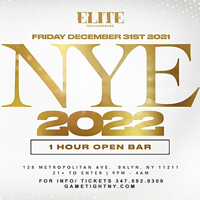 Elite Williamsburg NYC New Years Eve NYE 2022