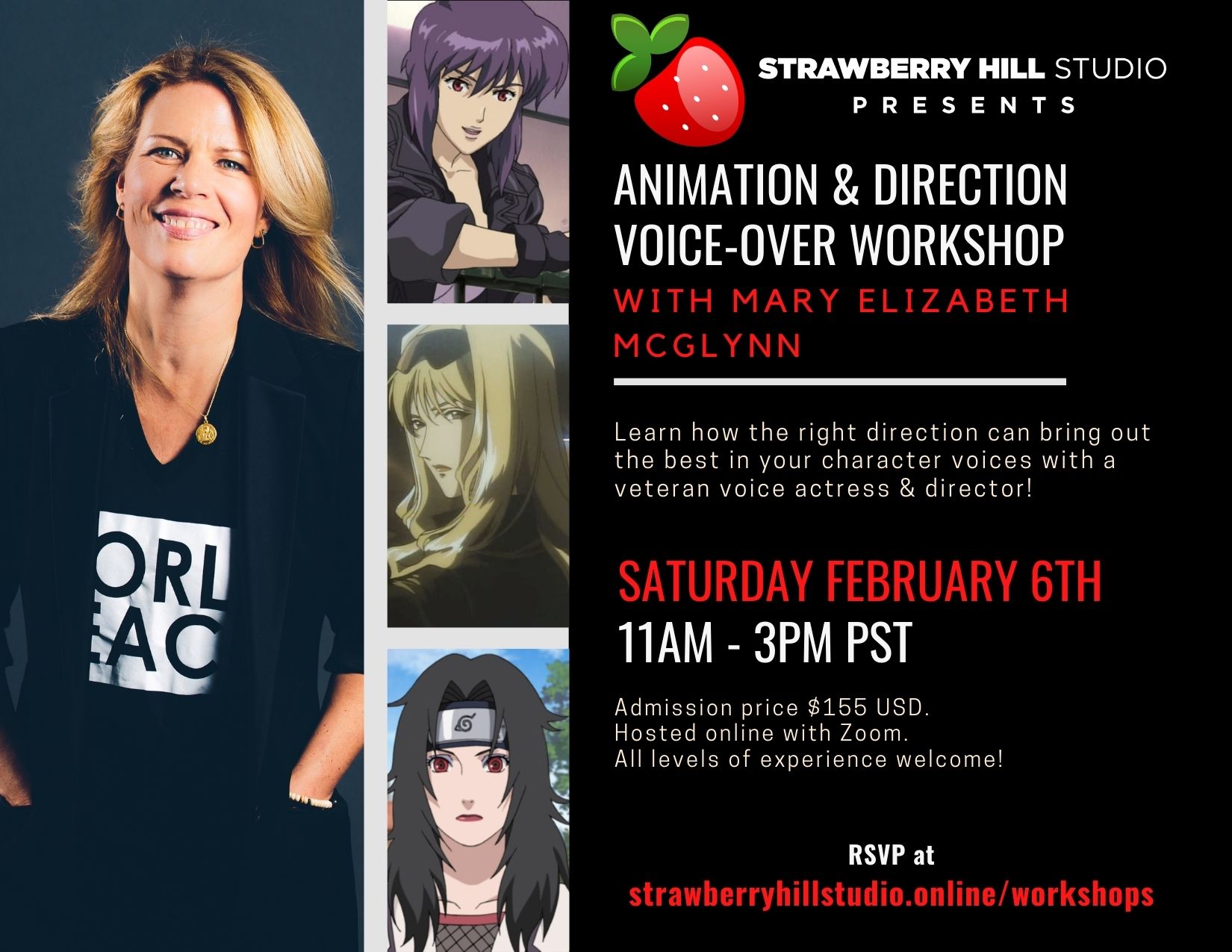 Animation & Direction Voice-Over Workshop w/ Mary Elizabeth McGlynn Animation & Direction Voice-Over Workshop w/ Mary Elizabeth McGlynn