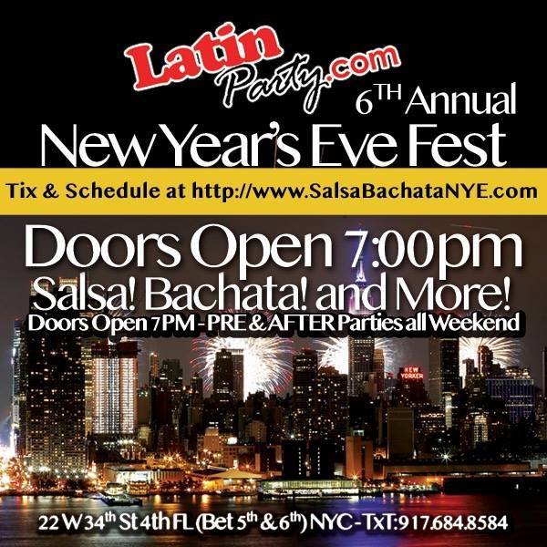 Salsa/Bachata New Years Eve! - TWO ROOMS!