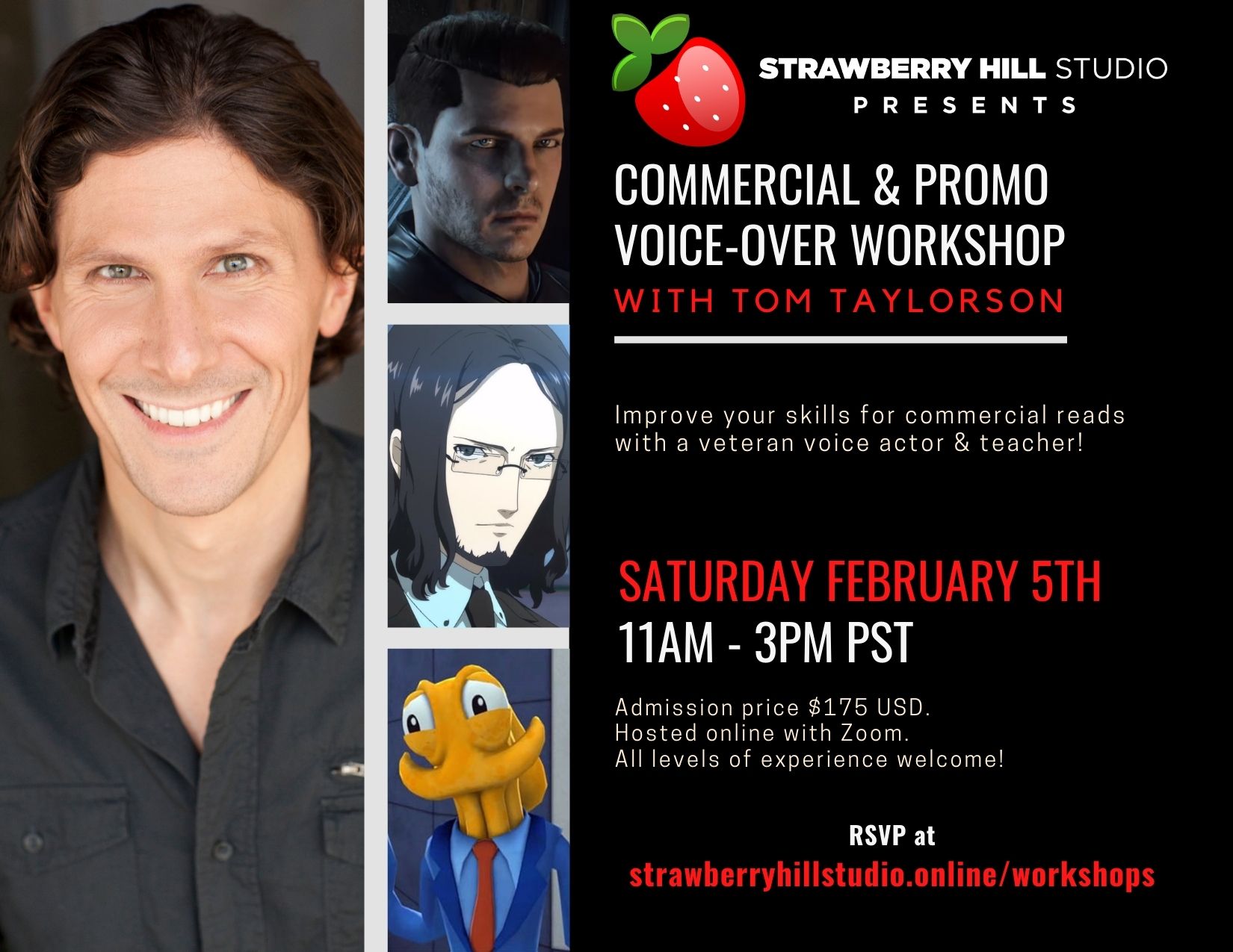 Commercial & Promo Voice-Over Workshop w/ Tom Taylorson