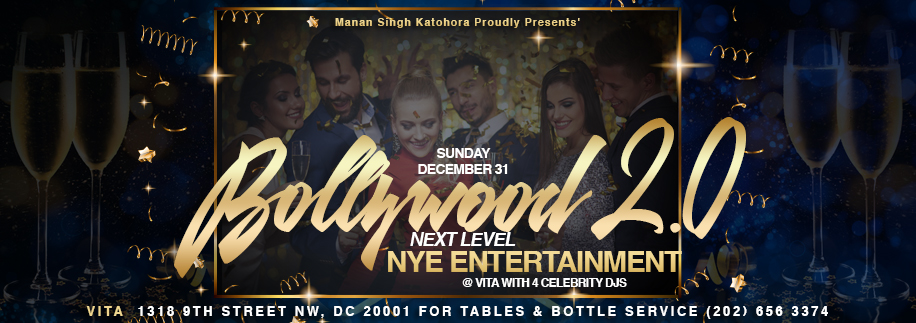 BOLLYWOOD 2.0 - Next Level NYE Entertainment at VITA with 4 Celebrity DJs