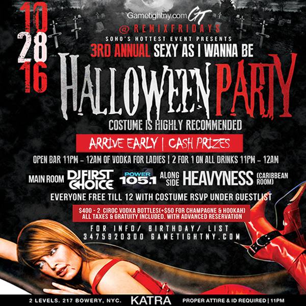 Katra Friday Halloween Party Everyone free Till Midnight on List