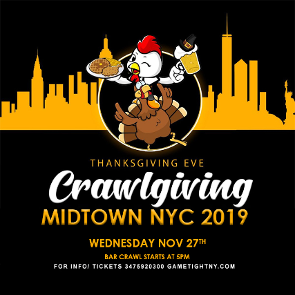 NYC Thanksgiving Eve Pub Crawl 2019 only $15 