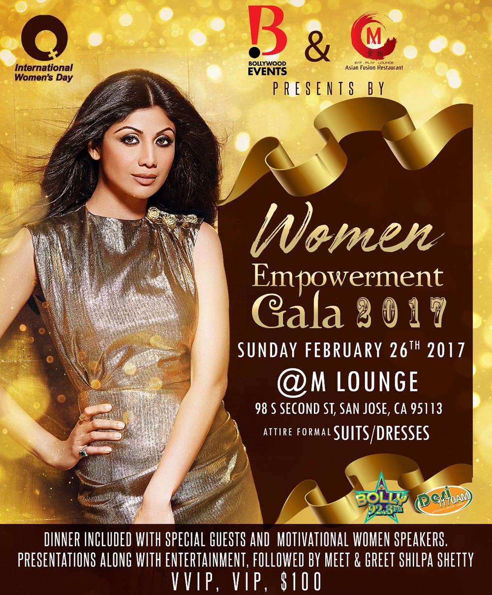 Once in a Lifetime Opportunity - An Evening with SHILPA SHETTY
Up Close and Personal in Bay Area Once in a Lifetime Opportunity - An Evening with SHILPA SHETTY
Up Close and Personal in Bay Area