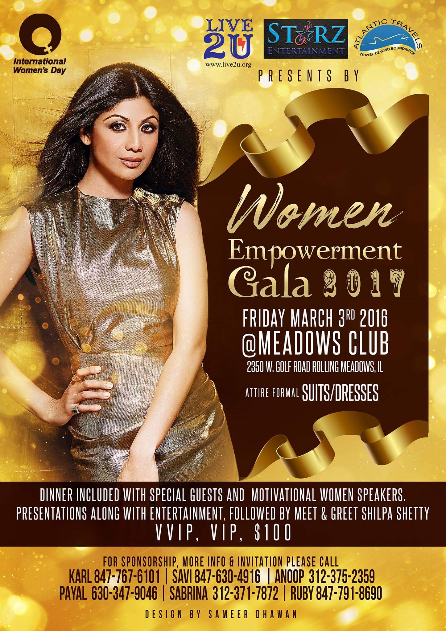 Women Empowerment Gala 2017 with Shilpa Shetty in Chicago