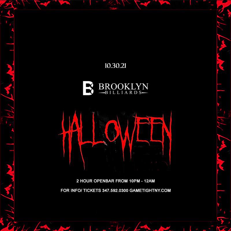 Brooklyn Billiards Bar Lounge 2 Hour Openbar Halloween party 2021