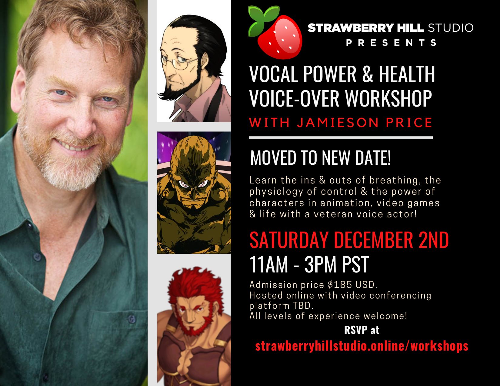 Vocal Power & Health Voice-Over Workshop w/ Jamieson Price