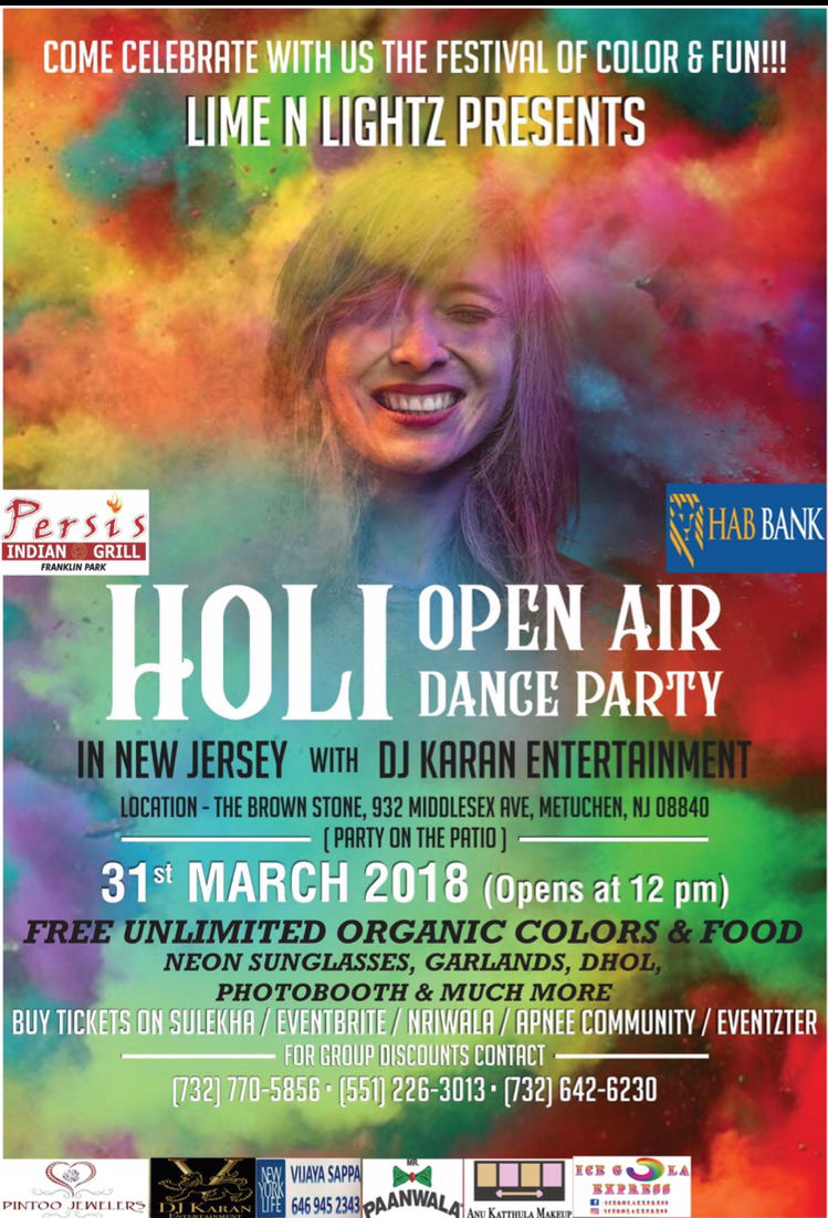 Holi Celebration - Open Air - Party on the Patio