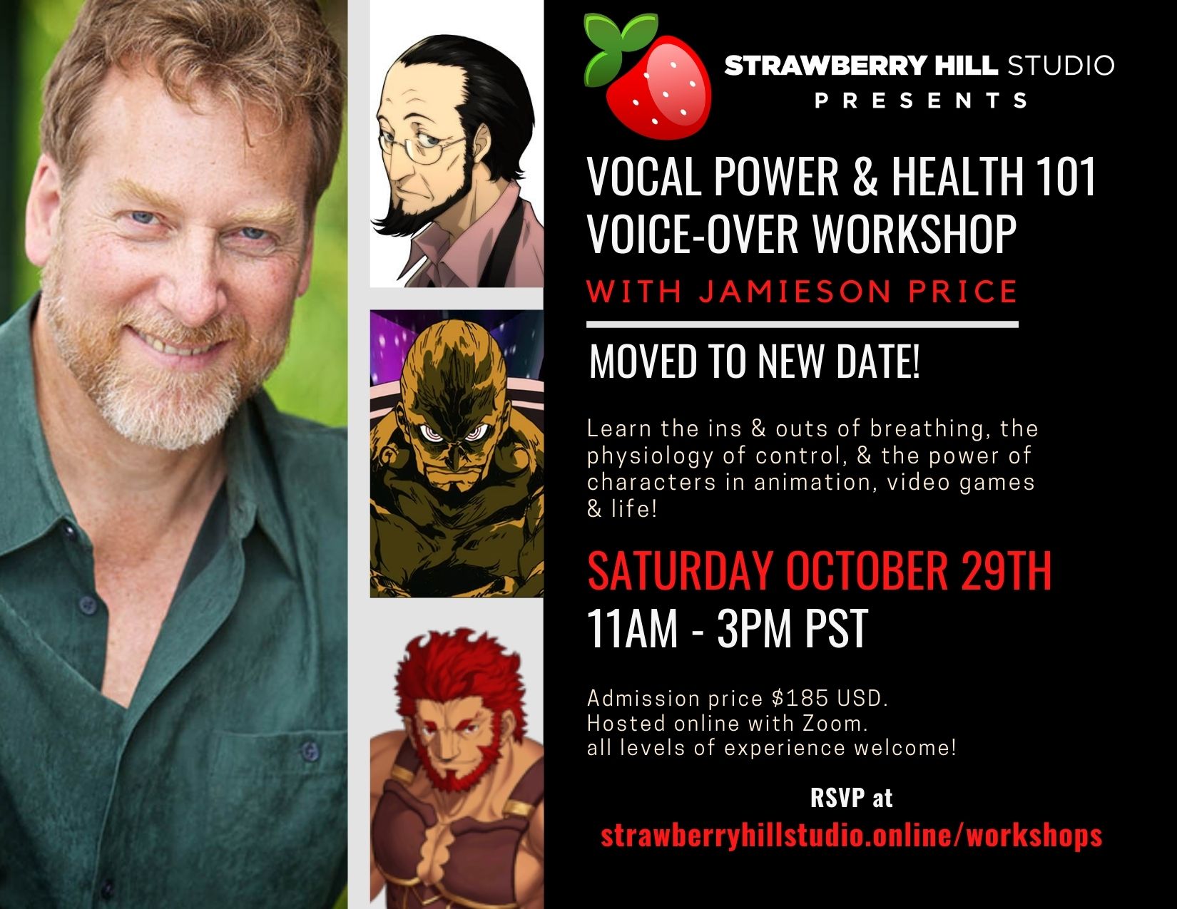 NEW DATE - Vocal Power & Health 101 Voice-Over Workshop w/ Jamieson Price