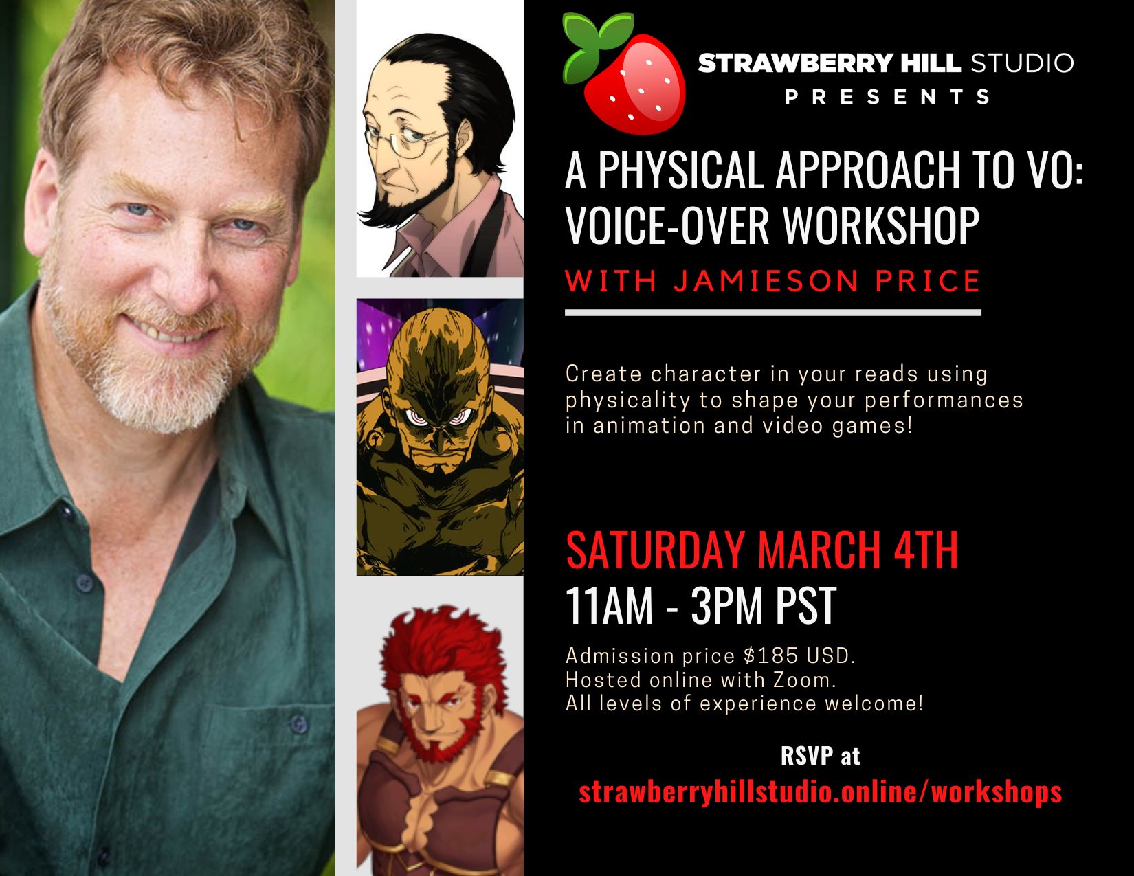 A Physical Approach to VO: Voice-Over Workshop w/ Jamieson Price