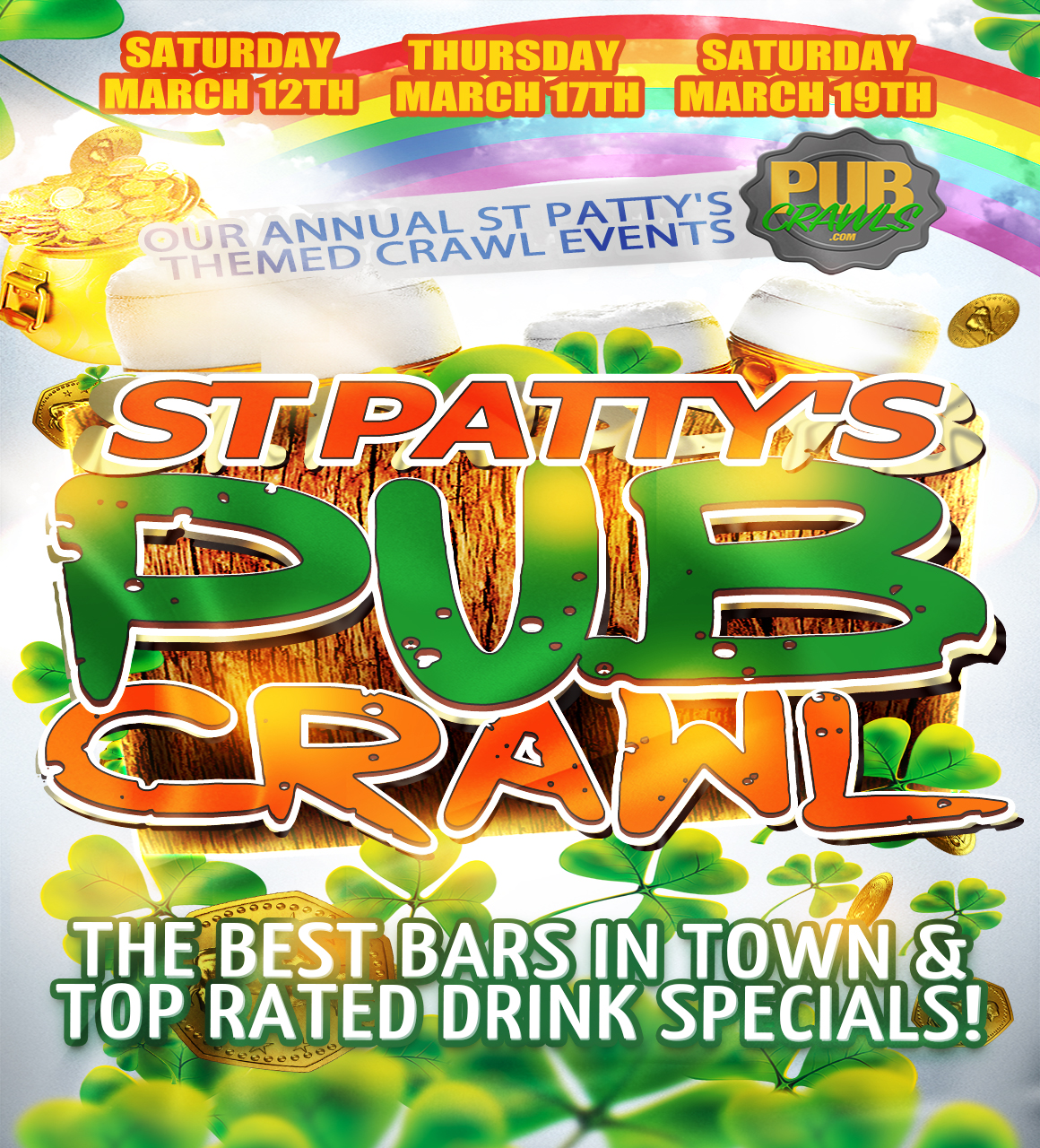 Luck Of The Irish St Patrick's Day Weekend Bar Crawl Flagstaff