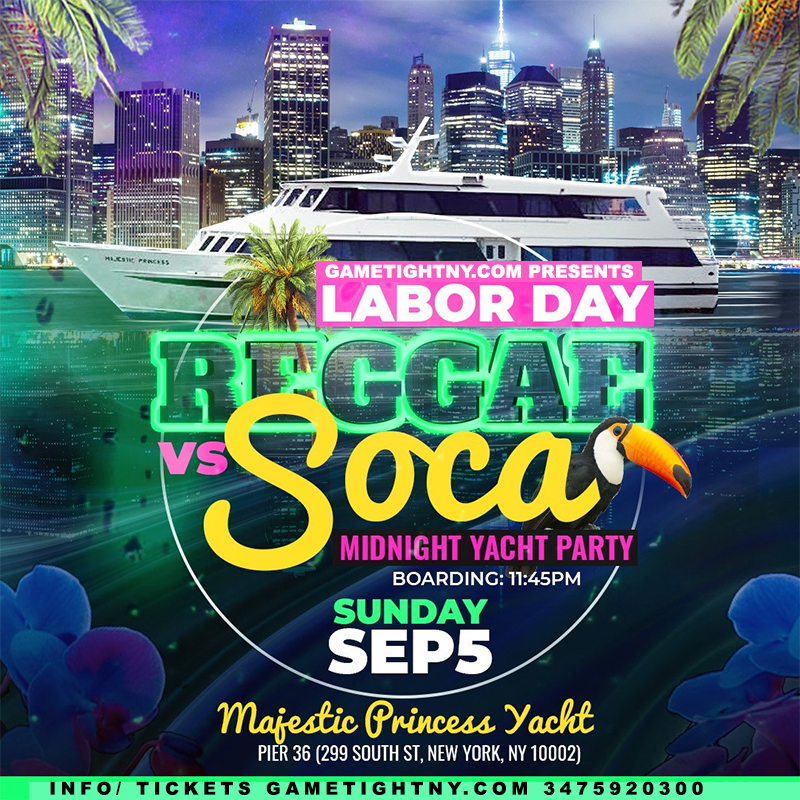 NYC LDW Summer Midnight Reggae vs Soca Cruise Pier 36 Majestic Princess