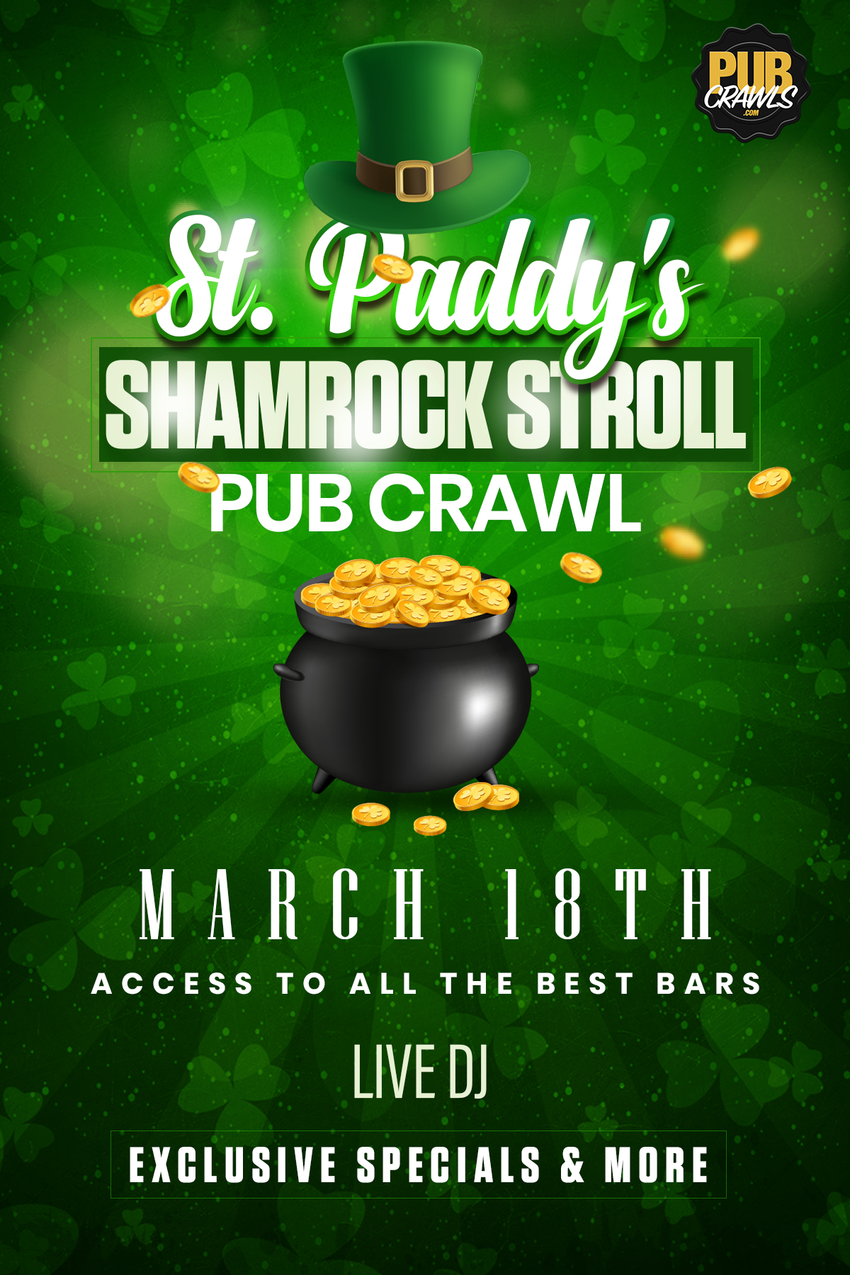 Detroit Shamrock Stroll St Patrick's Day Weekend Bar Crawl