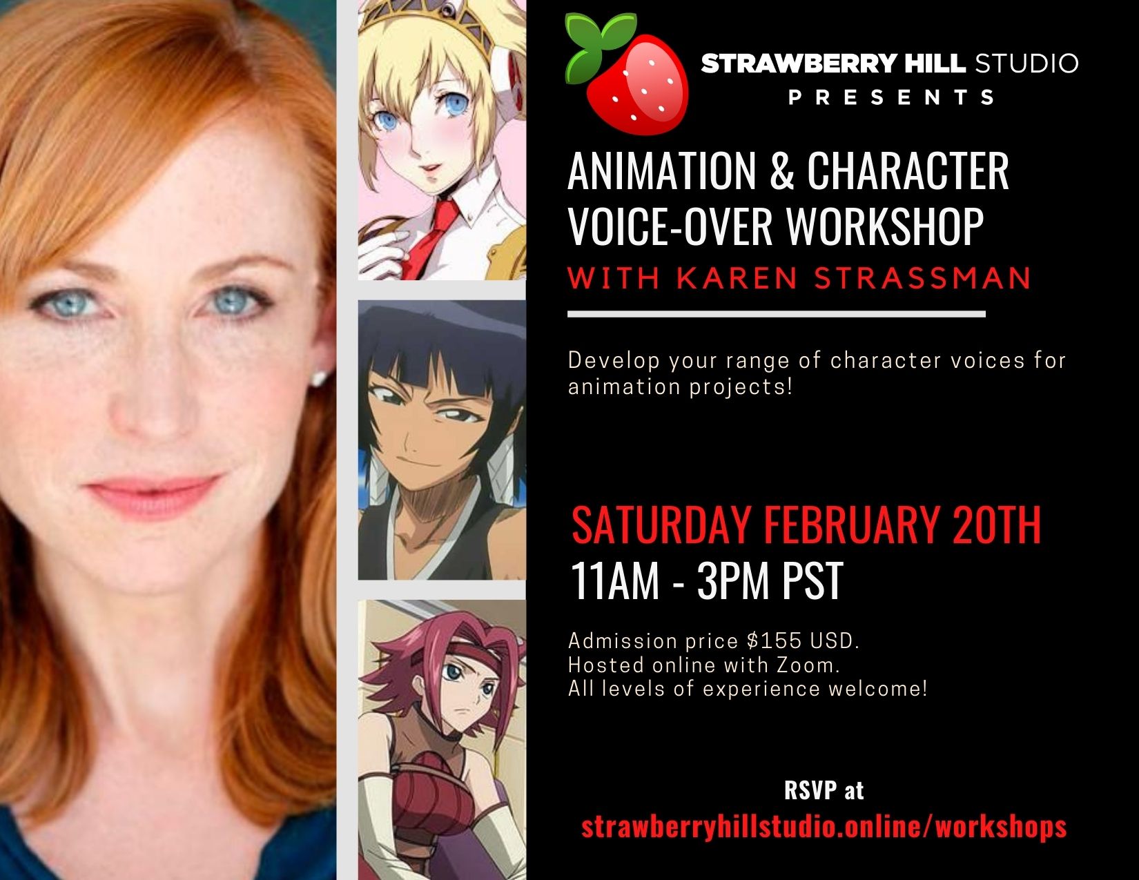 Animation & Character Voice-Over Workshop w/ Karen Strassman