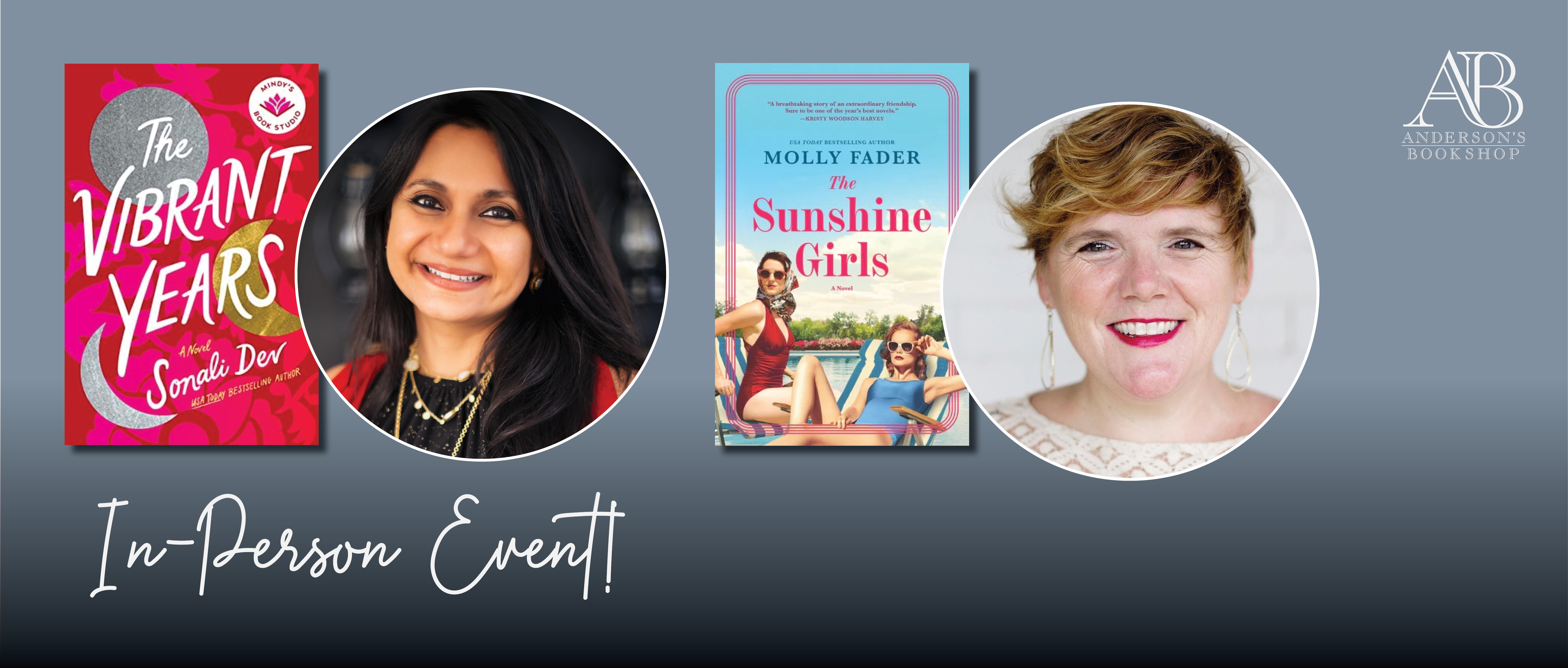 Author Event with Sonali Dev and Molly Fader Author Event with Sonali Dev and Molly Fader