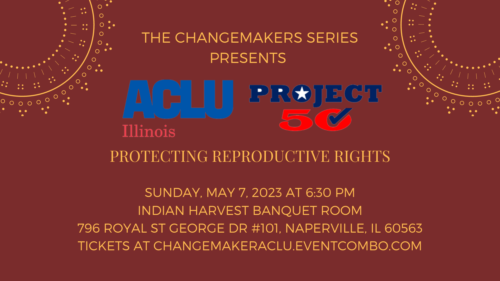 Saily Joshi created a new event. Follow the event here Changemaker ACLU: Protecting Reproductive Rights. <br/> <a href='https://www.eventcombo.com/e/changemaker-aclu-and-project-50-protecting-reproductive-righ-68088' target='_blank'>View Event</a>