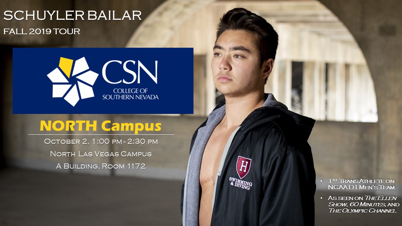 Schuyler Bailar speaks at CSN North Campus