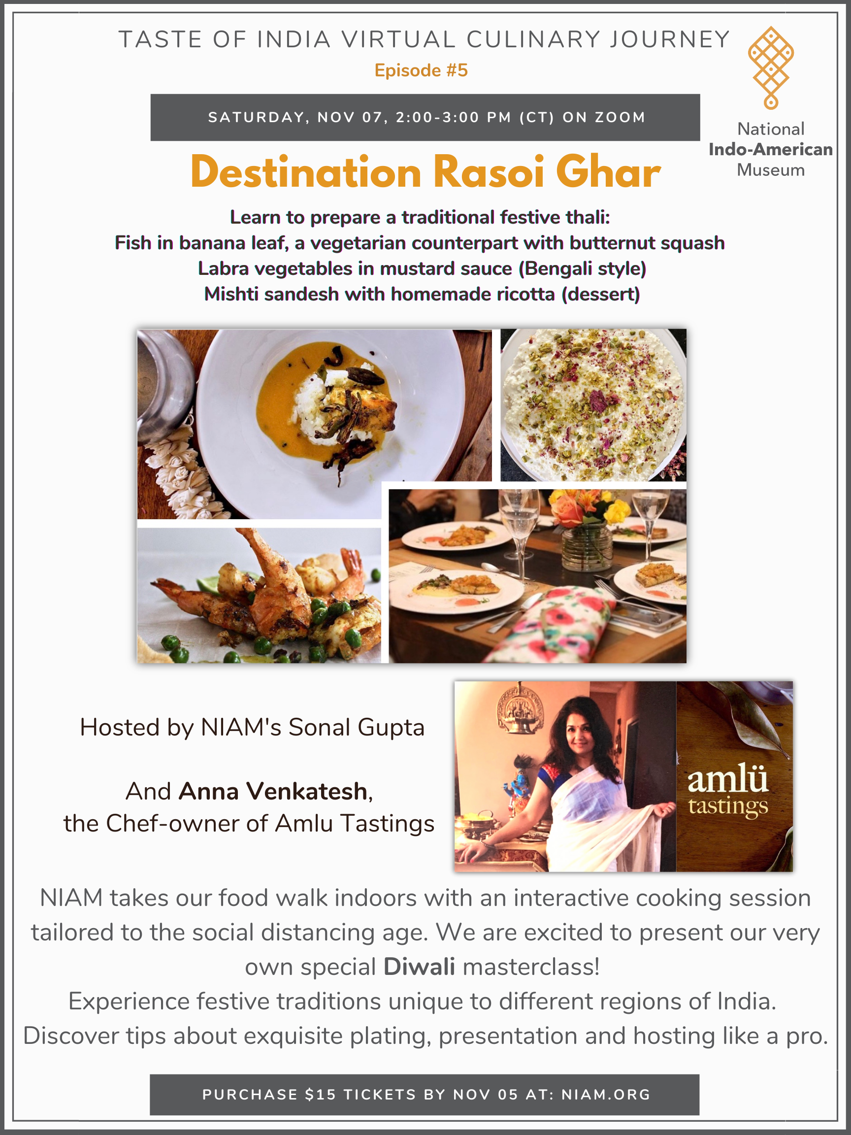 Join NIAM and Amlu tastings for Destination Rasoi Ghar episode #5
