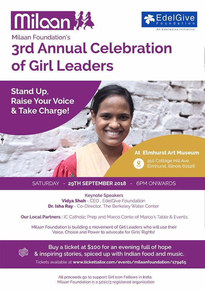 Milaan's 3rd Annual Celebration of Girl Leaders, 2018 Milaan's 3rd Annual Celebration of Girl Leaders, 2018