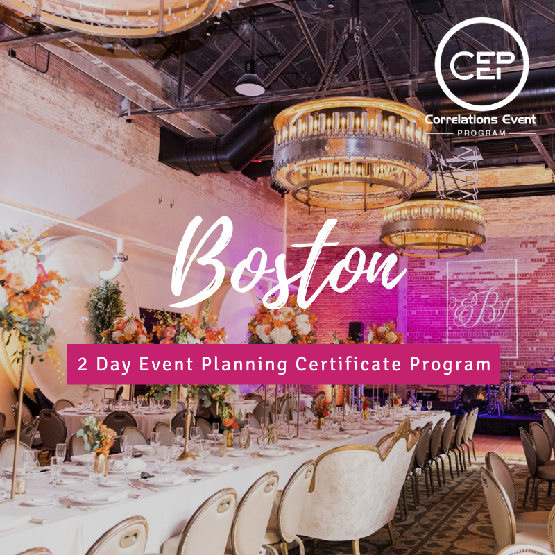 2 Day Boston Event Planning Certificate Program 2 Day Boston Event Planning Certificate Program