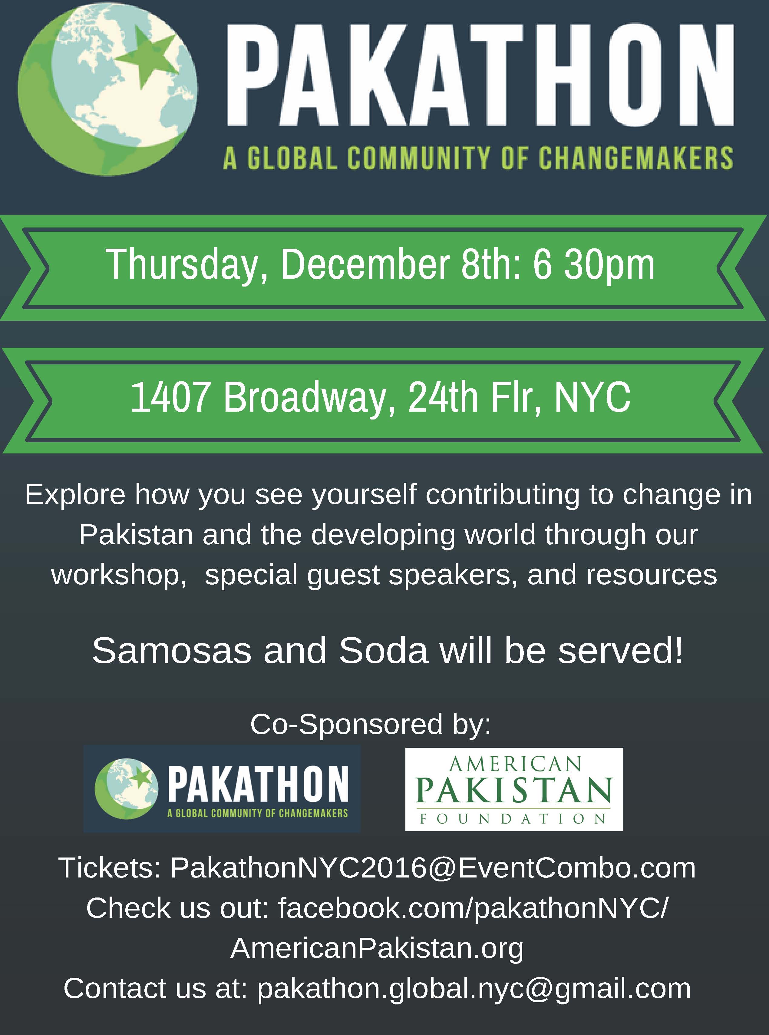 Pakathon in NYC: Creating a Community of Change-Makers. Come, Network, Exchange Ideas, Grow