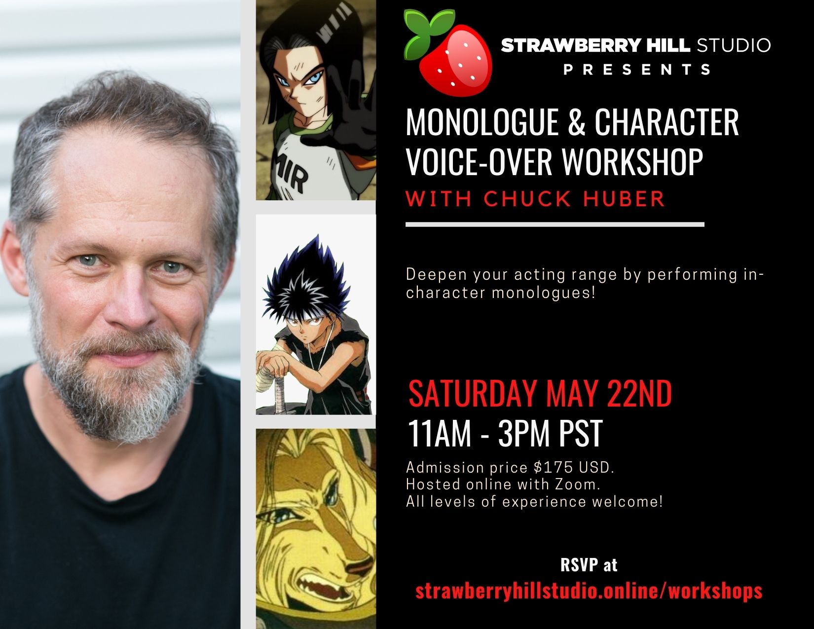 Monologue & Character Voice Acting Workshop w/ Chuck Huber