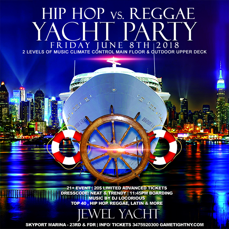 Hip Hop vs. Reggae NYC Midnight Cruise at the Jewel Yacht