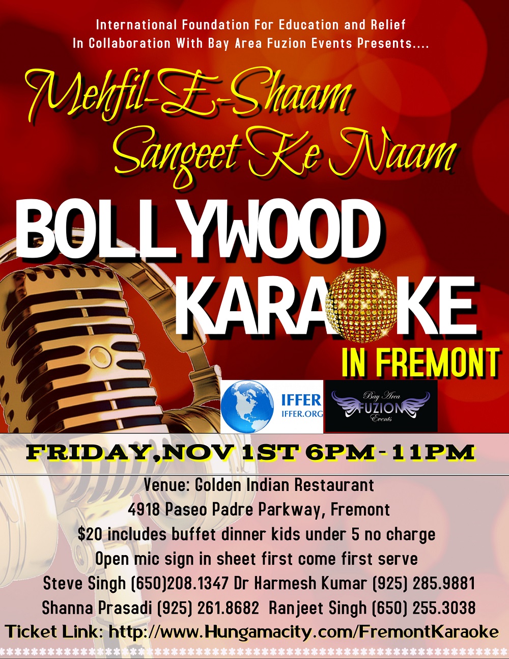 Mehfil-E-Shaam Sangeet Ke Naam-Bollywood Karaoke in Fremont