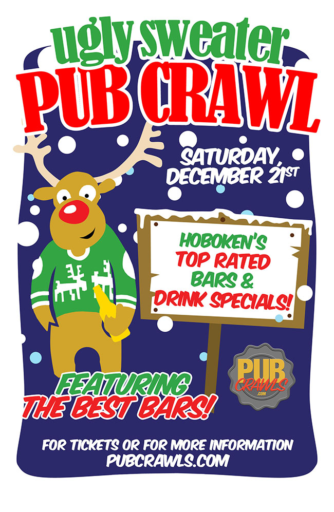 7th Annual Ugly Sweater Pub Crawl Hoboken 7th Annual Ugly Sweater Pub Crawl Hoboken